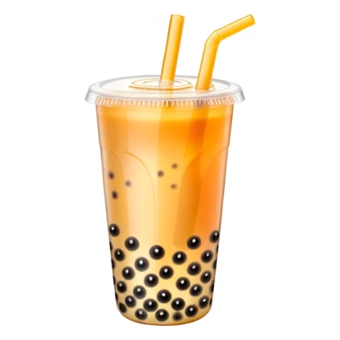 Bubble Tea with fruit tea sticker