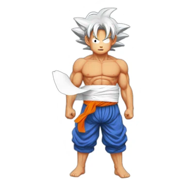 Goku with toilet paper sticker