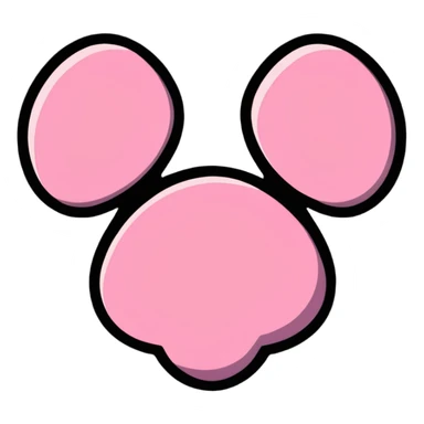 pink pawprint sticker