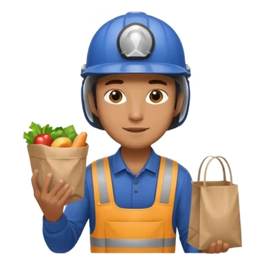 Food Delivery Courier man sticker