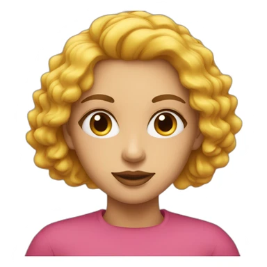 Femme avec coeur dans les yeux sticker