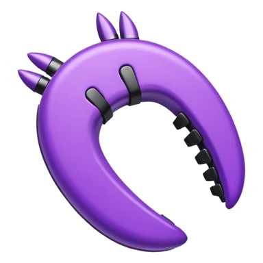 Purple hair claw clip sticker