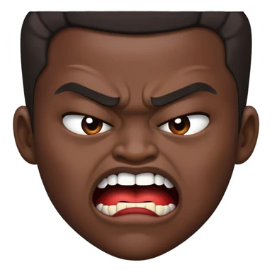 Emoji de alguien mordiéndose el labio inferior como con rabia sticker