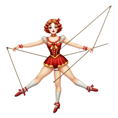 Vintage circus tightrope walker sticker