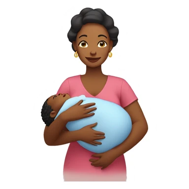 mamá con bebé sticker