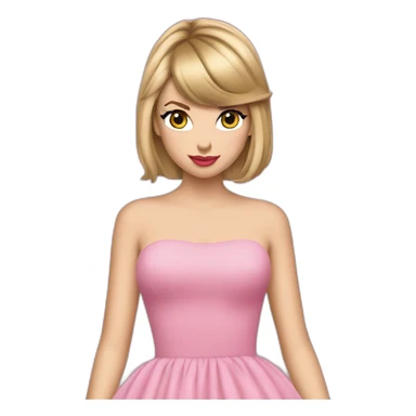 Taylor swift wering a pink dresse  sticker