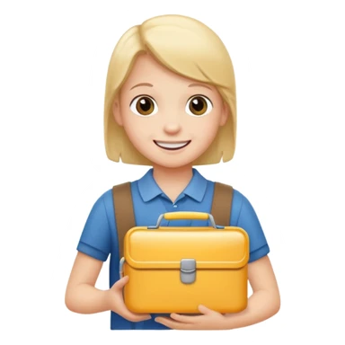 chil with lunchbox sticker