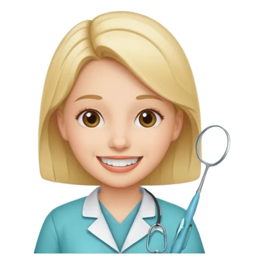 A girl who is dentist  sticker