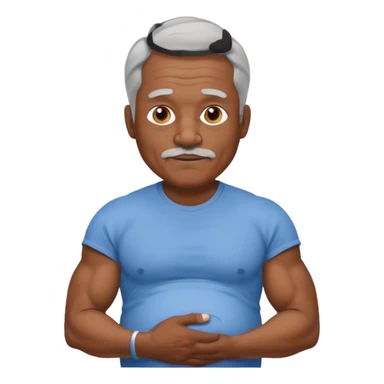 Grandpa that has muscles and is pregnant and is brown sticker