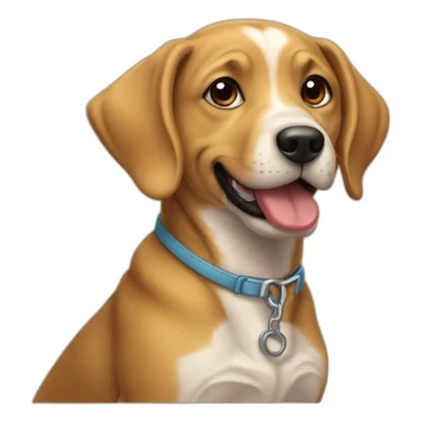 chien sur enfant sticker