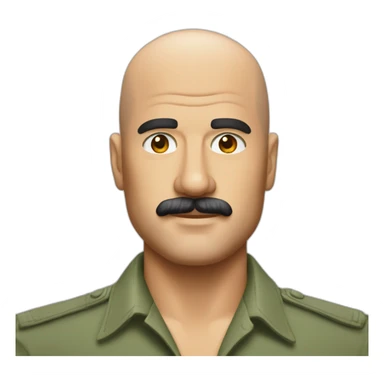 bald magnum pi sticker