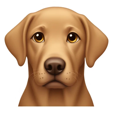 Lite brown Labrador with hearts in his eyes sticker
