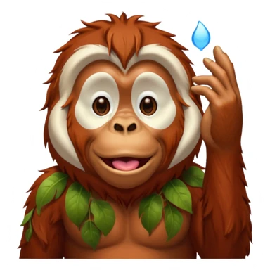 orangutang blowing kiss sticker