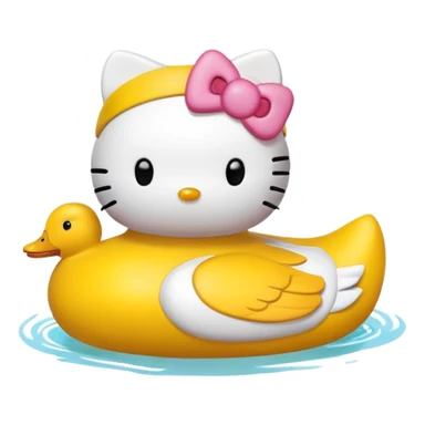 Hello kitty en canard sticker