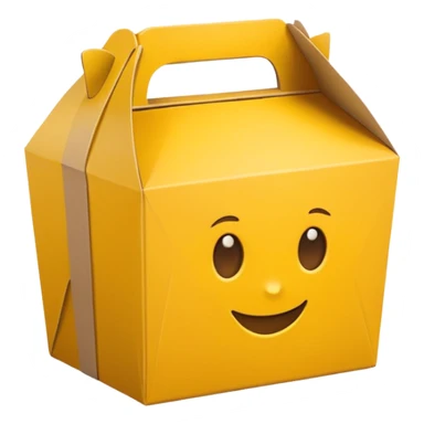 Takeaway Food Box yellow sticker