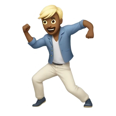 man dancing but the dance moves are like he’s punching downward sticker