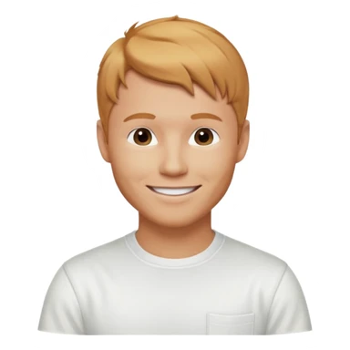 Brian Littrell from Backstreet Boys with reddish blonde hair, white outfit sticker