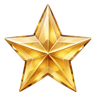 carved crystal star a shining "$" symbol sticker