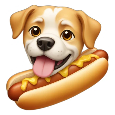 real dog in bread like hot dog sticker