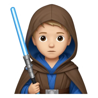 star wars youngling jedi little boy with blue lightsaber sticker