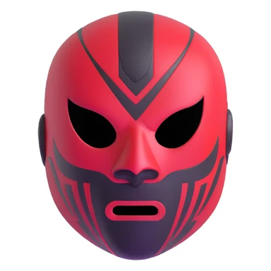red and black luchador mask sticker