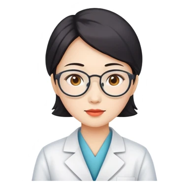 Chinese scientist woman super realistic  sticker