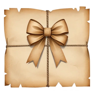 Survivor parchment paper with a bow sticker