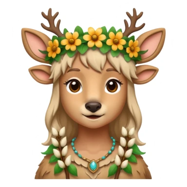 Adult Cute Druid human like fawn sticker