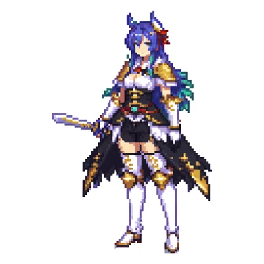 full body Varesa from Genshin Impact sticker
