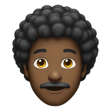 Black Guy with big Afro  sticker