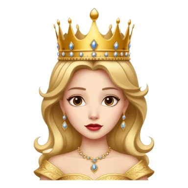beauty and the beast queen in crown sticker