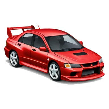 Red Mitsubishi lancer evolution 8 car sticker