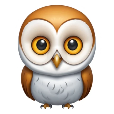 Barn owl. Android looking sticker
