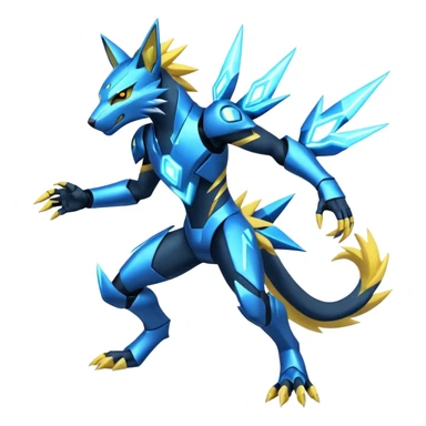 Modern Futuristic Cyber-Manectric-Zeraora-fusion (full body) sticker