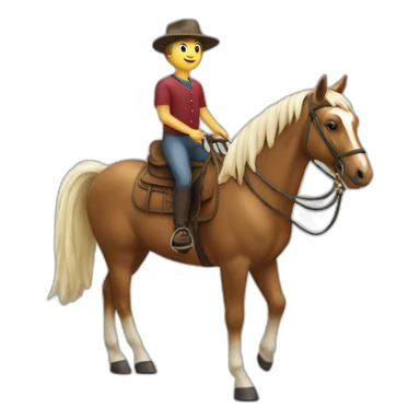 Chat sur un cheval  sticker