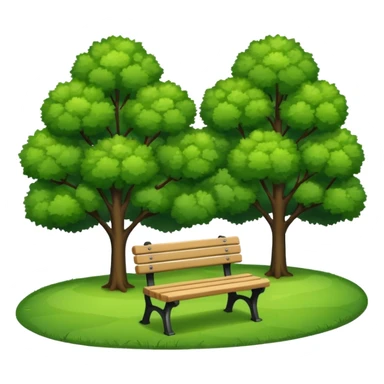 park with benches sticker