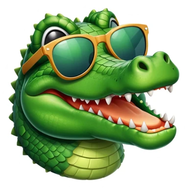 Alligator with sunglasses sticker