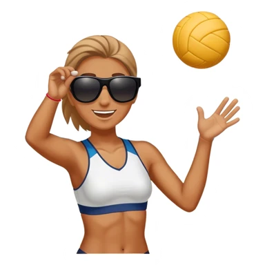 Fröhlichkeit, Sonne , Volleyball, styl, sticker