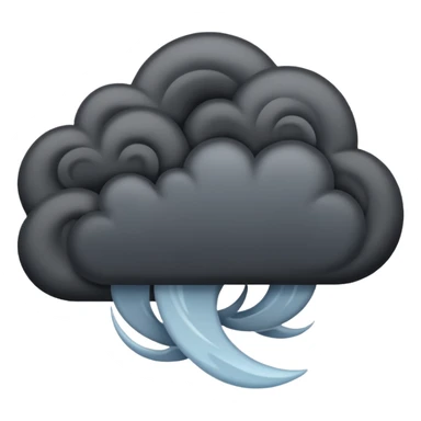 sky full of dark clouds with windy background  sticker