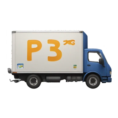 Box truck with “PGS” letters on the side sticker