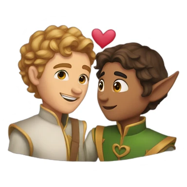 love between palladin and elf sticker