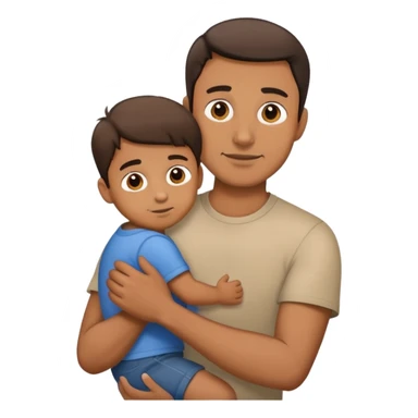 Padre cargando a su hijo sticker