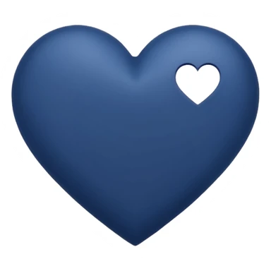 NAVY BLUE heart emoji, less reflective markings on top  sticker