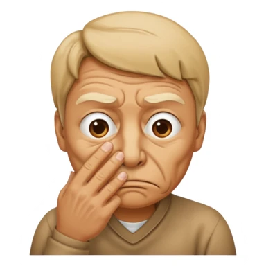 Person holding nose because something else is stinky sticker