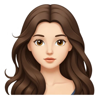 Brunette model with long flowing hair sticker