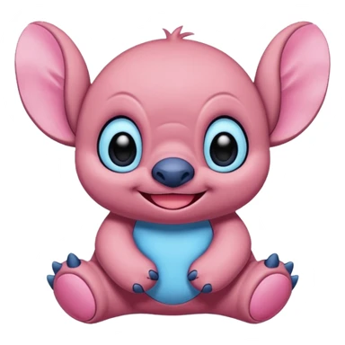 Stitch in  rosa sticker
