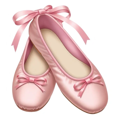 ballet slippers, flat dance shoes, iPhone emoji style sticker