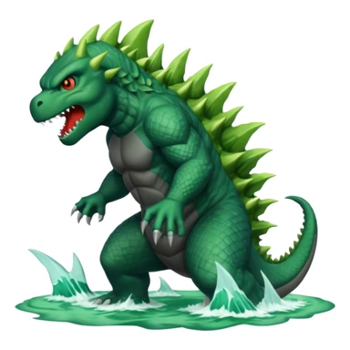 Buatkan gambar Godzilla yg sedang marah sticker