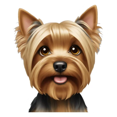 Yorkshire terrier the ears down sticker