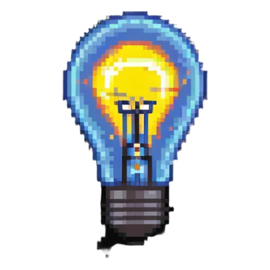 glowing incandescent light bulb sticker